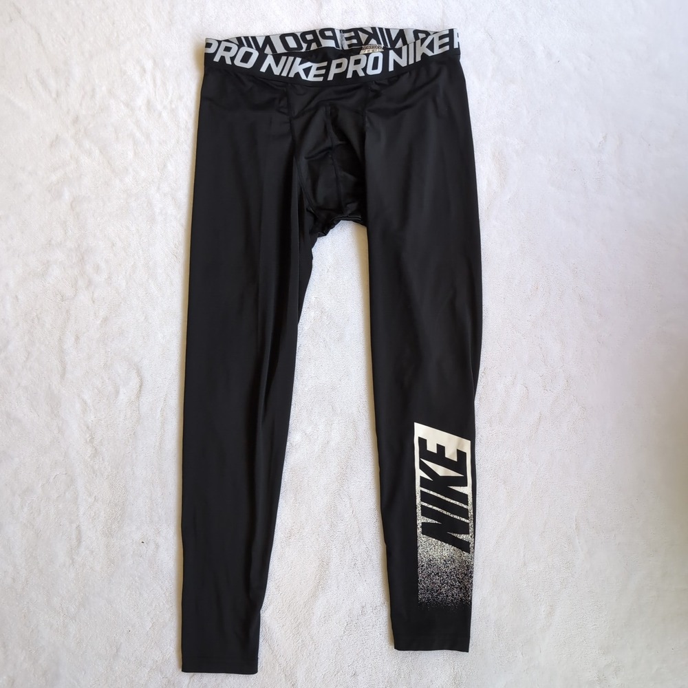 Nike Pro Dri-FIT Compression Tights Mens XL Base‎ Layer Logo Pants Training Gym